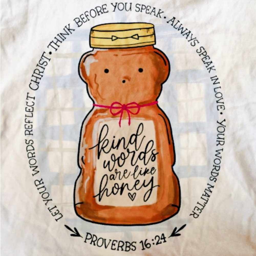 Inspirational Graphic Tee with Honey Bear Design